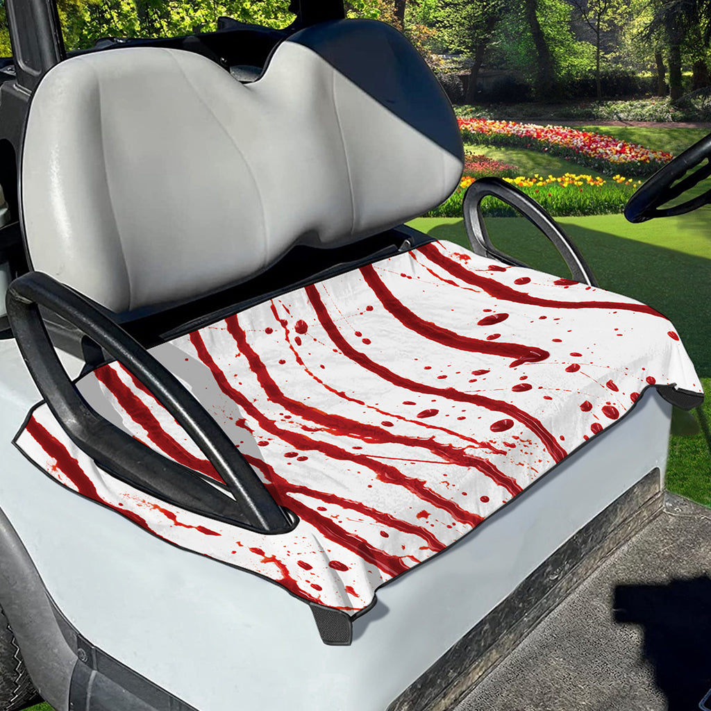Flowing Red Blood Print Golf Cart Seat Cover