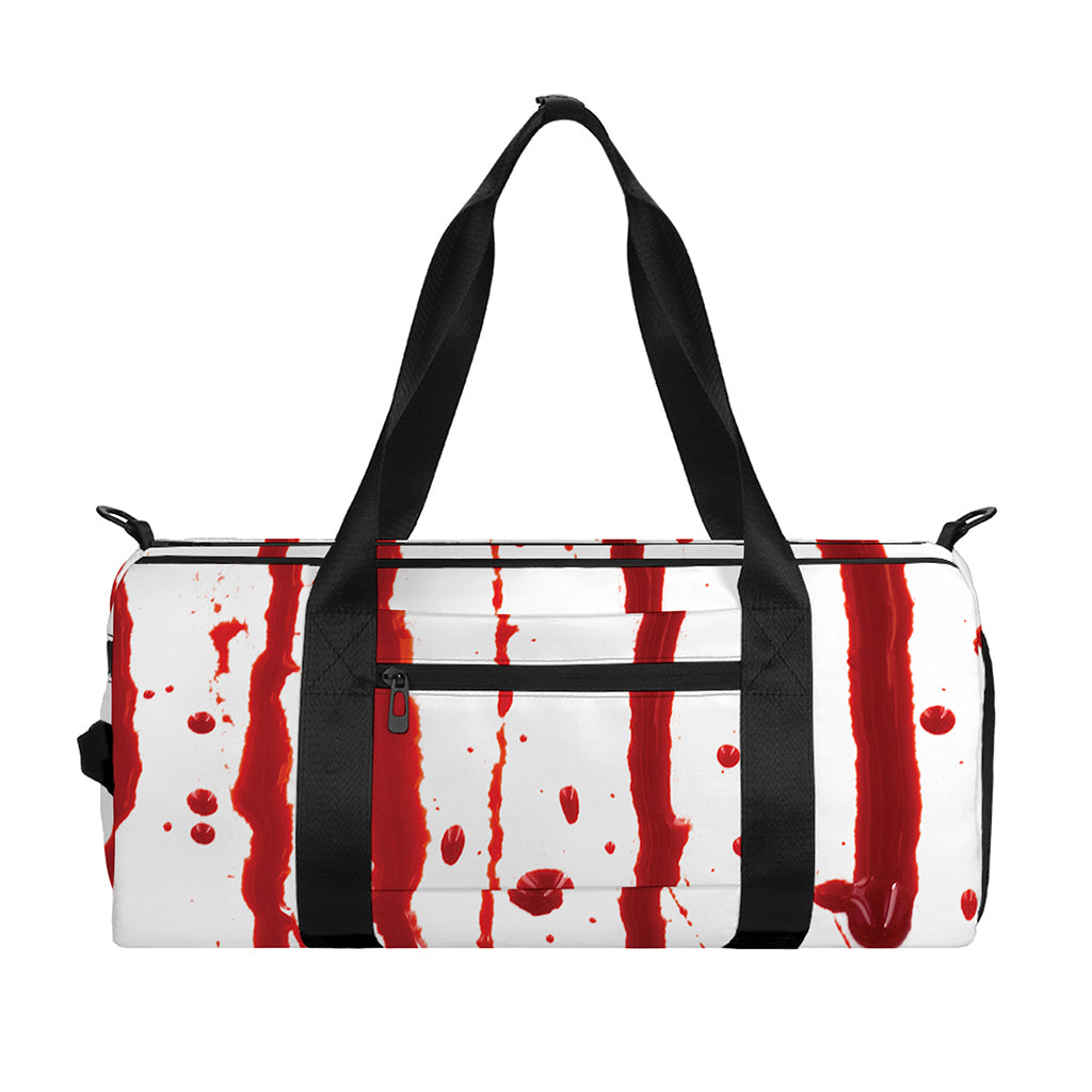 Flowing Red Blood Print Gym Bag