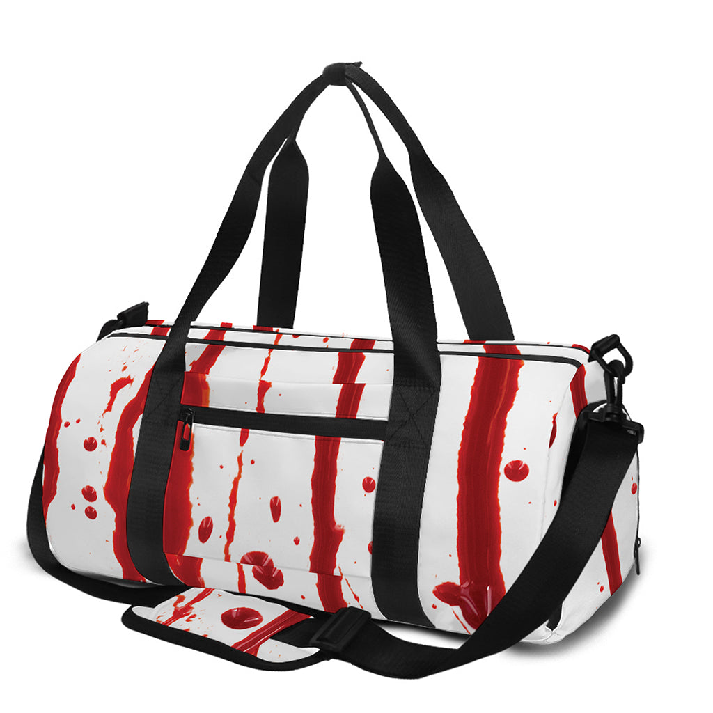 Flowing Red Blood Print Gym Bag