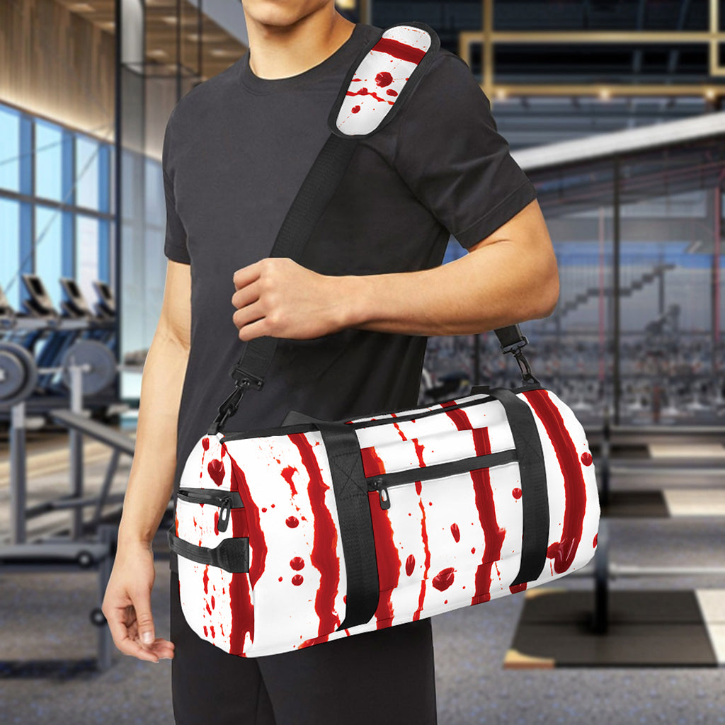 Flowing Red Blood Print Gym Bag