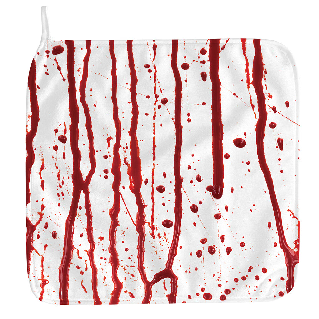 Flowing Red Blood Print Hand Towel