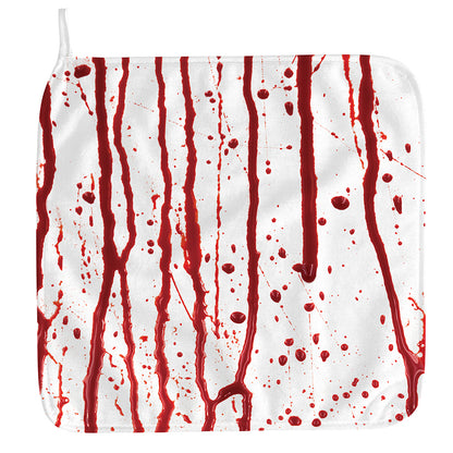 Flowing Red Blood Print Hand Towel