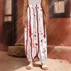 Flowing Red Blood Print Harem Pants