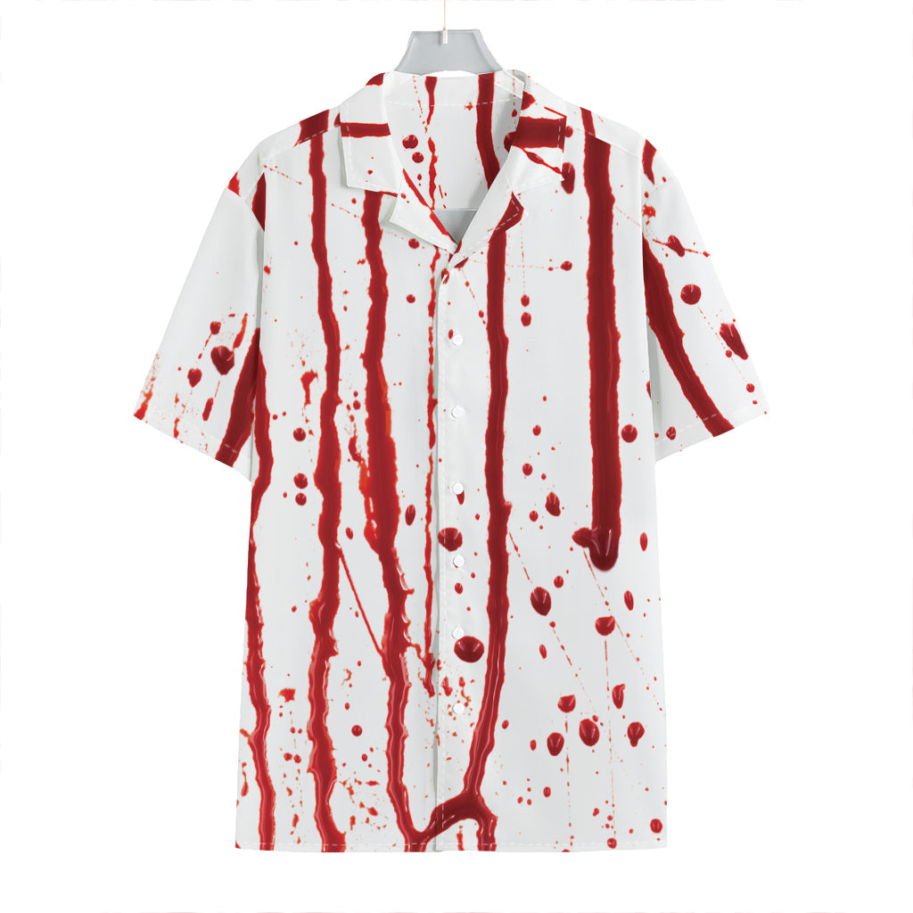 Flowing Red Blood Print Hawaiian Shirt