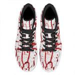 Flowing Red Blood Print High Top Leather Sneakers