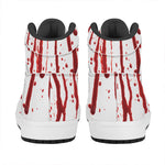 Flowing Red Blood Print High Top Leather Sneakers