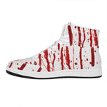 Flowing Red Blood Print High Top Leather Sneakers