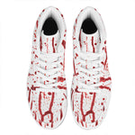 Flowing Red Blood Print High Top Leather Sneakers