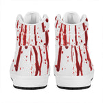 Flowing Red Blood Print High Top Leather Sneakers