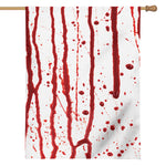 Flowing Red Blood Print House Flag