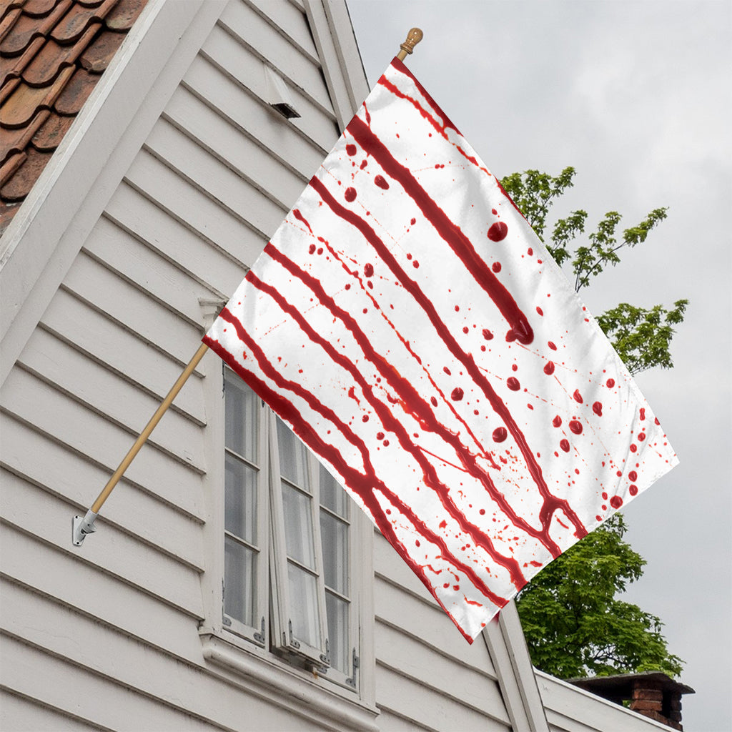 Flowing Red Blood Print House Flag