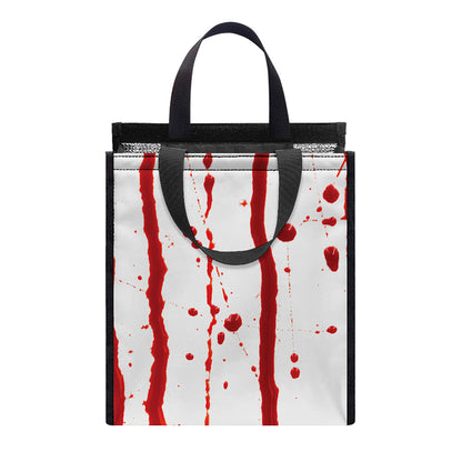 Flowing Red Blood Print Insulated Lunch Tote