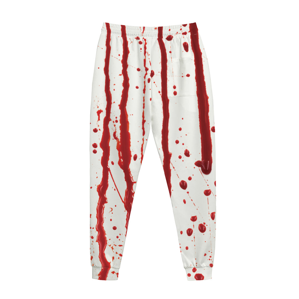 Flowing Red Blood Print Jogger Pants