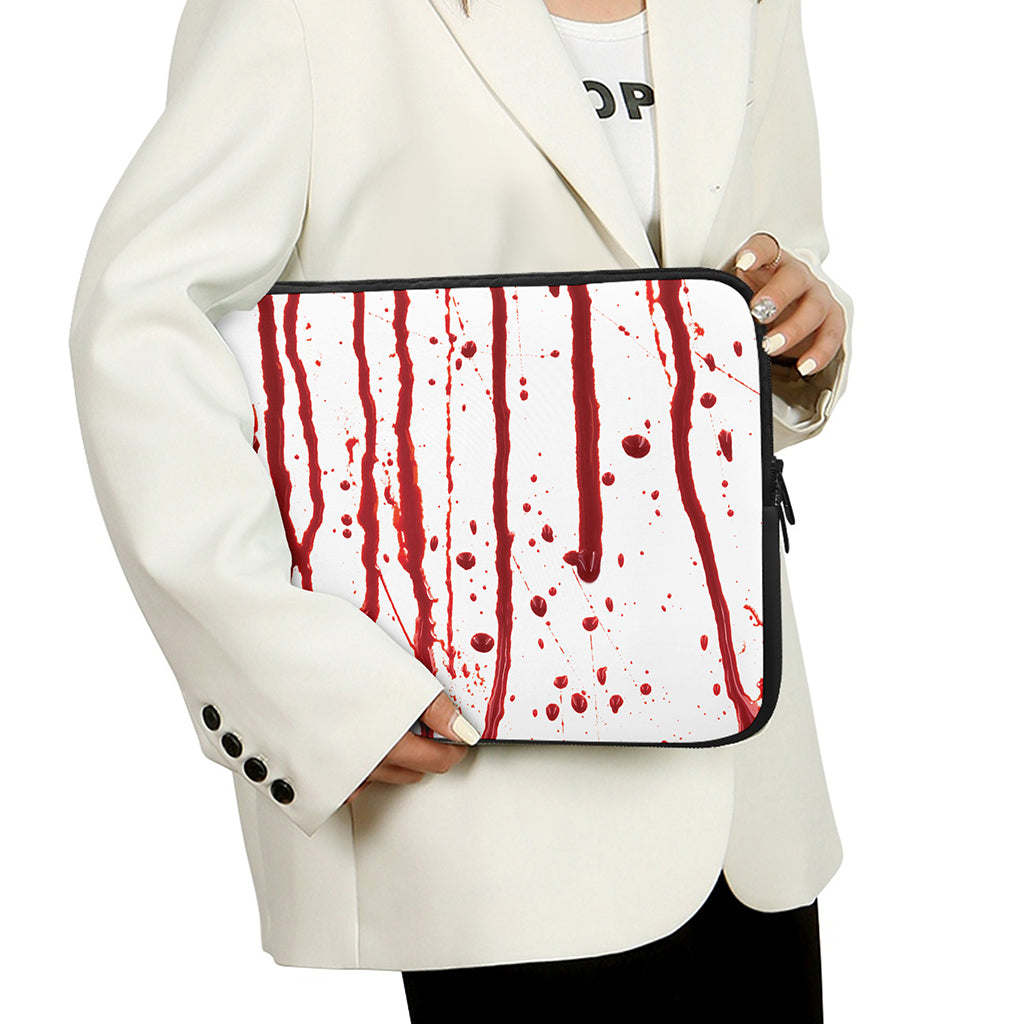Flowing Red Blood Print Laptop Sleeve