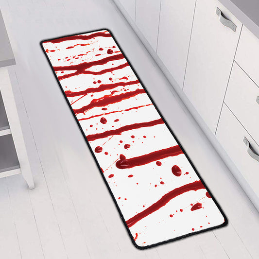 Flowing Red Blood Print Long Kitchen Mat