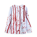 Flowing Red Blood Print Long Sleeve Short Coat