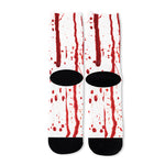 Flowing Red Blood Print Long Socks