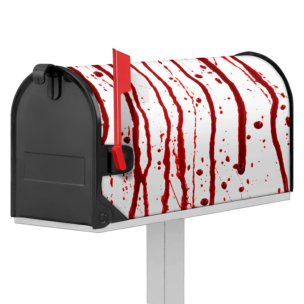 Flowing Red Blood Print Mailbox Cover