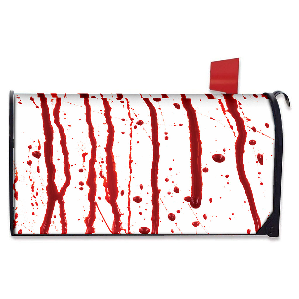 Flowing Red Blood Print Mailbox Cover