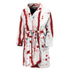 Flowing Red Blood Print Men's Bathrobe