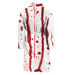 Flowing Red Blood Print Men's Bathrobe