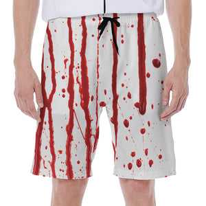 Flowing Red Blood Print Men's Beach Shorts