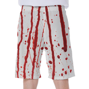 Flowing Red Blood Print Men's Beach Shorts