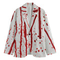 Flowing Red Blood Print Men's Blazer