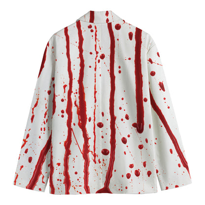 Flowing Red Blood Print Men's Blazer