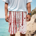 Flowing Red Blood Print Men's Cargo Shorts