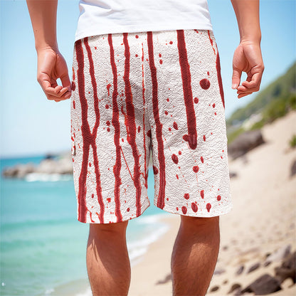 Flowing Red Blood Print Men's Cargo Shorts