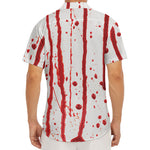 Flowing Red Blood Print Men's Deep V-Neck Shirt