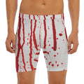 Flowing Red Blood Print Men's Long Boxer Briefs