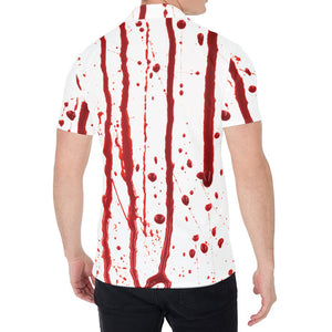 Flowing Red Blood Print Men's Shirt