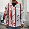 Flowing Red Blood Print Men's Shirt Jacket