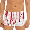 Flowing Red Blood Print Men's Short Boxer Briefs