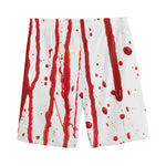 Flowing Red Blood Print Men's Sports Shorts
