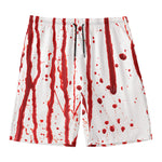 Flowing Red Blood Print Men's Swim Trunks