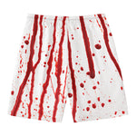 Flowing Red Blood Print Men's Swim Trunks
