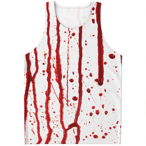 Flowing Red Blood Print Men's Tank Top