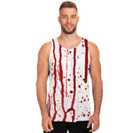 Flowing Red Blood Print Men's Tank Top