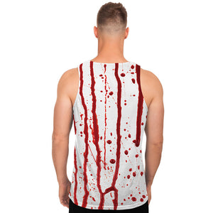 Flowing Red Blood Print Men's Tank Top