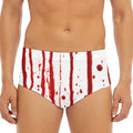 Flowing Red Blood Print Men's Triangle Swim Briefs