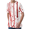 Flowing Red Blood Print Men's Velvet T-Shirt