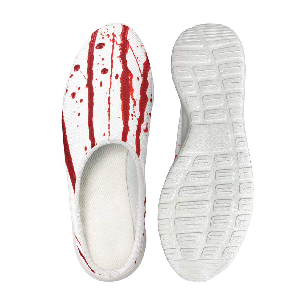 Flowing Red Blood Print Mesh Casual Shoes