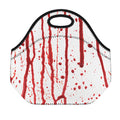 Flowing Red Blood Print Neoprene Lunch Bag