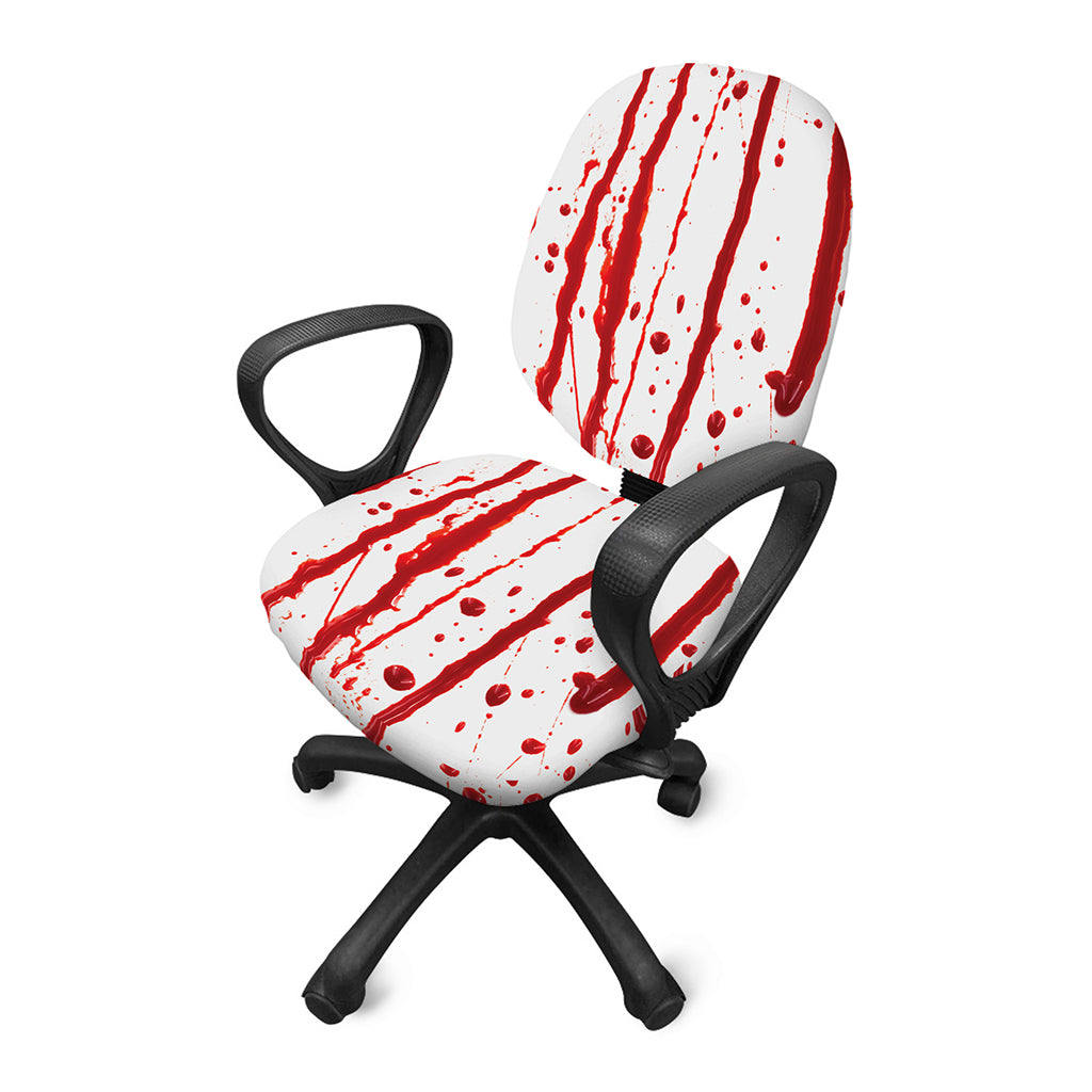 Flowing Red Blood Print Office Chair Cover
