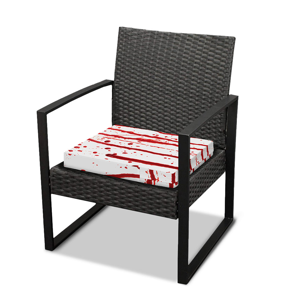 Flowing Red Blood Print Outdoor Seat Cushion Cover