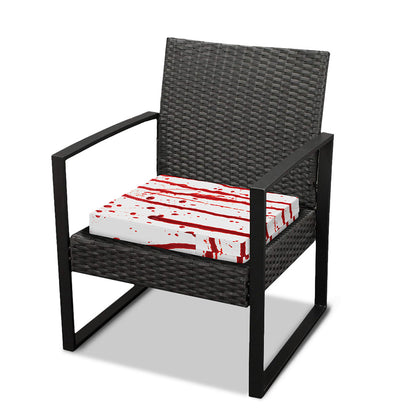 Flowing Red Blood Print Outdoor Seat Cushion Cover