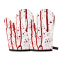 Flowing Red Blood Print Oven Mitts
